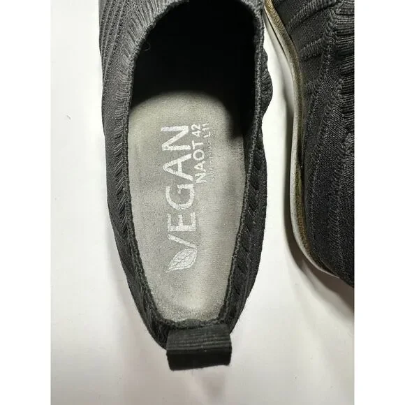 Naot Okahu Sneakers Size 42 (11-11.5)  Slip-On Black Knit Vegan Comfort Shoes‎ - Picture 10 of 12